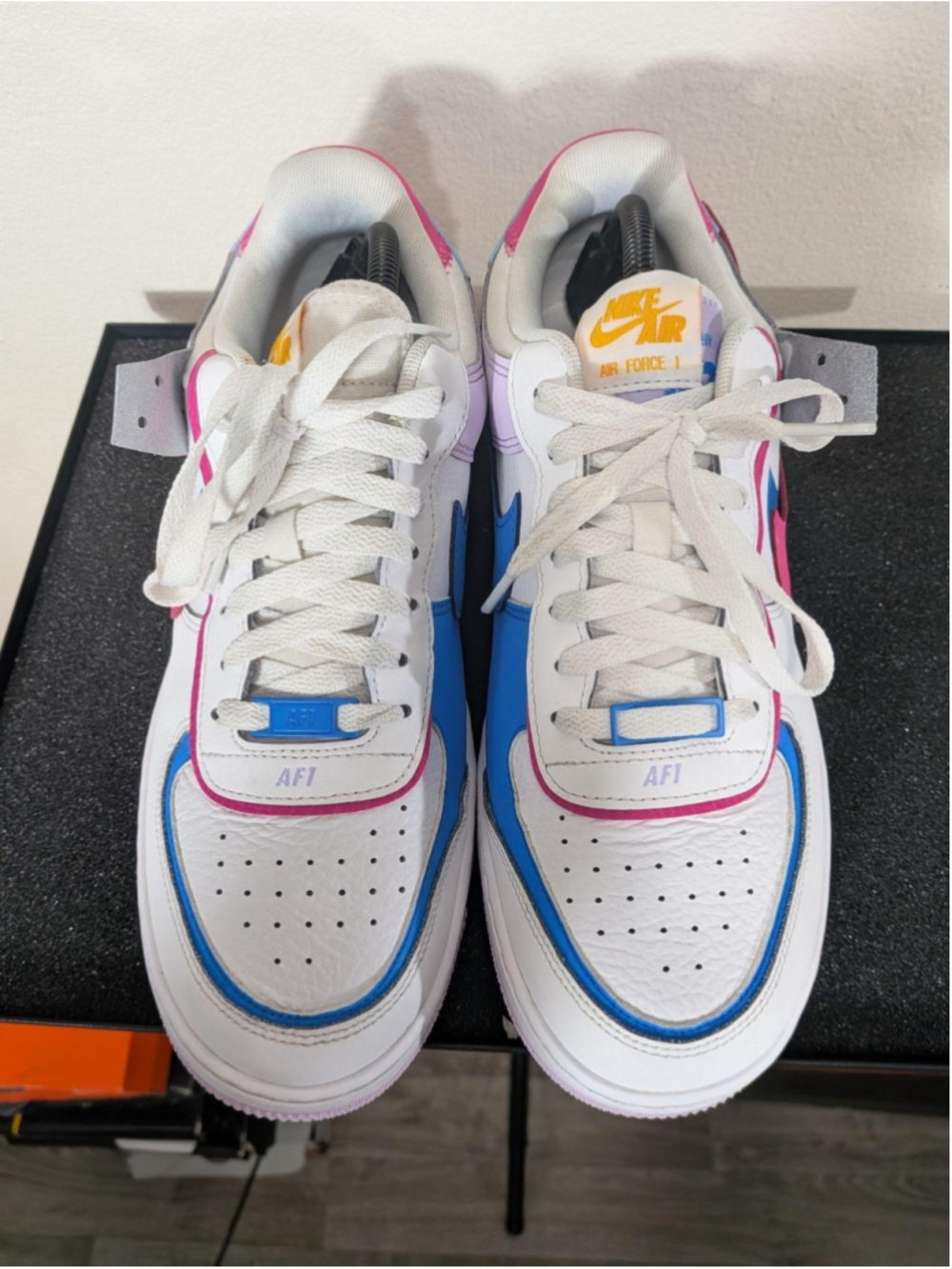 Nike Air Force 1 Shadow Shoes Womens Size 11 White Pink Blue Sneakers HF5064-100 - Picture 5 of 9